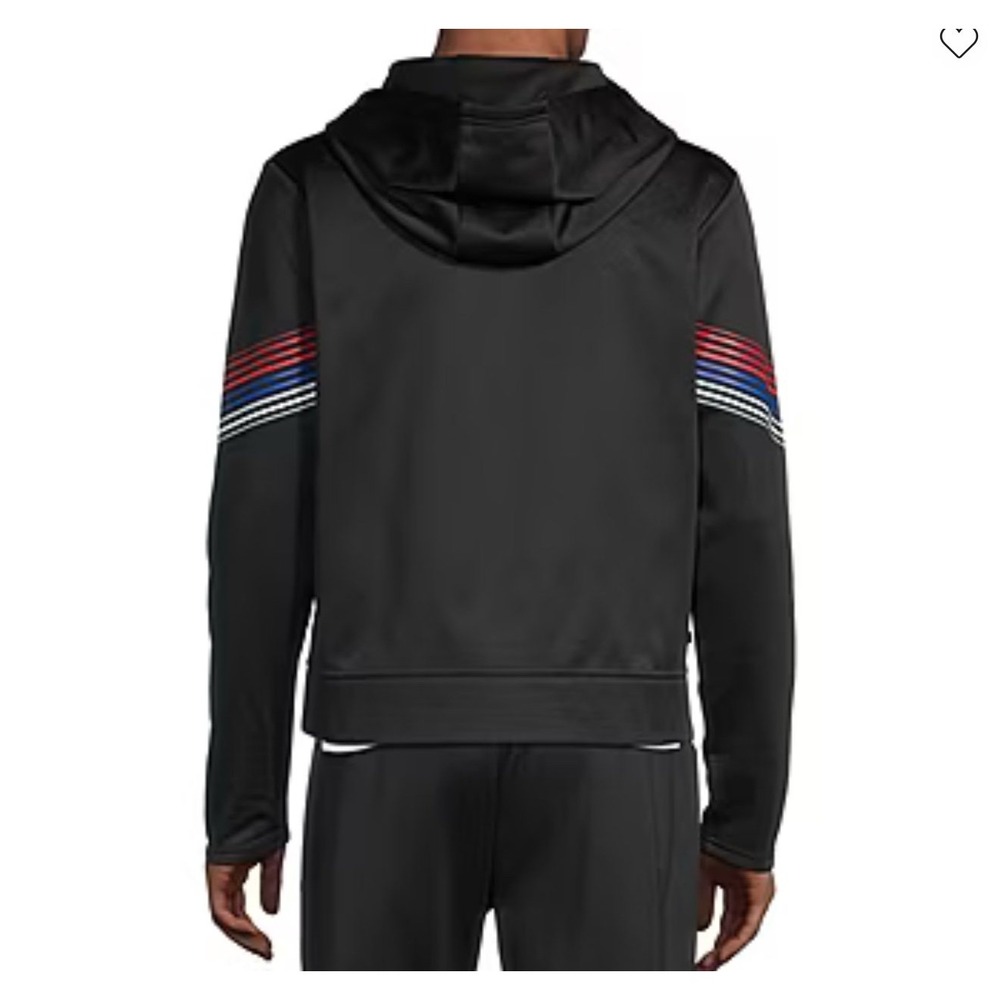 Sports Illustrated Men's Medium Full Zip Hoodie Black Sleeve Strip - Picture 2 of 3
